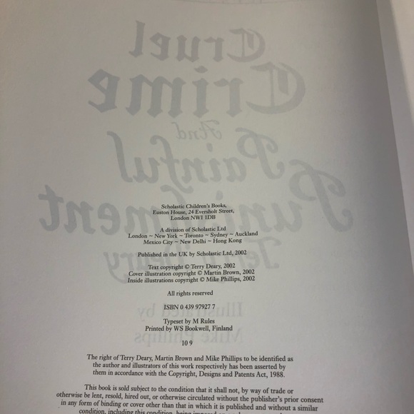 Fun kids History Book Cruel Crime & Painful Punishment scholastic hard cover - Picture 4 of 9